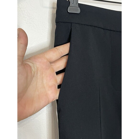 J.Crew Dress Pants Women's 00 Jamie Tuxedo Stripe Black White Stripe NWT - Picture 4 of 9